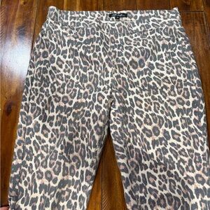 Charlie Beige and Black Leopard Print Trousers